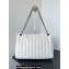 Balenciaga Monaco Medium Chain Bag in quilted thin calfskin White 2023