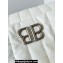 Balenciaga Monaco Medium Chain Bag in quilted thin calfskin White 2023