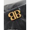 Balenciaga Monaco Medium Chain Bag in Arena calfskin Black/Gold 2023
