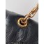 Balenciaga Monaco Medium Chain Bag in Arena calfskin Black/Gold 2023