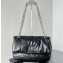Balenciaga Monaco Small Chain Bag in Arena calfskin Black/Silver 2023