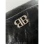 Balenciaga Monaco Small Chain Bag in Arena calfskin Black/Silver 2023