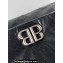 Balenciaga Monaco Medium Chain Bag in Arena calfskin Black/Silver 2023
