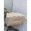 Dior Medium Toujours Bag in Macrocannage Calfskin Beige 2023