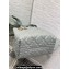 Dior Medium Toujours Bag in Macrocannage Calfskin Gray 2023