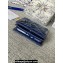 Lady Dior Mini Wallet in Patent Cannage Calfskin Blue
