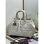 Dior Medium Toujours Bag in Macrocannage Calfskin White 2023