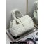 Dior Medium Toujours Bag in Macrocannage Calfskin White 2023