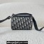Dior Mini Roller Bag with Strap in Beige and Black Dior Oblique Jacquard and Black Grained Calfskin 2023