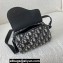 Dior Mini Roller Bag with Strap in Beige and Black Dior Oblique Jacquard and Black Grained Calfskin 2023
