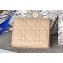 Lady Dior Mini Wallet in Cannage Lambskin Beige