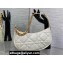 Dior CD Lounge Bag in White Supple Macrocannage Lambskin 2023