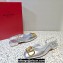 Valentino VLogo Signature Slingback ballerina Flats in leather Silver