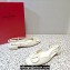 Valentino VLogo Signature Slingback ballerina Flats in leather patent White