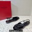 Valentino VLogo Signature Slingback ballerina Flats in leather patent Black
