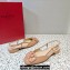 Valentino VLogo Signature Slingback ballerina Flats in leather patent Nude