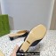 Gucci Heel 4.5cm Horebit with crystals Mules 757748/759778 Satin Black 2023