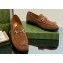 Gucci Horsebit with crystals Jordaan loafers 759918 Suede Brown 2023