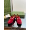 Gucci Horsebit with crystals Jordaan loafers 759918 Suede Red 2023