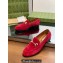 Gucci Horsebit with crystals Jordaan loafers 759918 Suede Red 2023