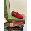 Gucci Horsebit with crystals Jordaan loafers 759918 Suede Red 2023