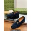 Gucci Horsebit with crystals Jordaan loafers 759918 Suede Dark Blue 2023