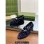 Gucci Horsebit with crystals Jordaan loafers 759918 GG Velvet Dark Blue 2023