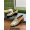 Gucci Horsebit with crystals Jordaan loafers 759918 Leather Gold 2023