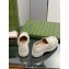 Gucci script Scalloped rubber trim Mid-heel loafers 752854 Off White 2023
