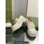 Gucci script Scalloped rubber trim Mid-heel loafers 752854 Off White 2023