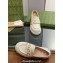 Gucci script Scalloped rubber trim Mid-heel loafers 752854 Off White 2023