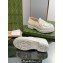 Gucci script Scalloped rubber trim Mid-heel loafers 752854 Off White 2023