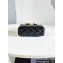 Chanel Shiny Aged Calfskin Clutch with Chain Bag AP3435 Black 2023