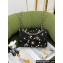 Chanel Wool Tweed and Pearl Medium Classic Handbag A01112 Black 2023