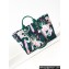 Chanel Deauville Printed Velvet and Wooden Pearls Small Shopping Bag AS3257 Green 2023