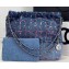 Chanel Denim Patchwork and Glitters CHANEL 22 Small Handbag AS3260 2023