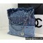 Chanel Denim Patchwork and Glitters CHANEL 22 Handbag AS3261 2023