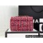 Chanel Wool Tweed Small Classic Handbag A01116 Red/Blue/Pink 2023