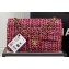 Chanel Wool Tweed Medium Classic Handbag A01112 Red/Blue/Pink 2023