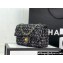 Chanel Wool Tweed Small Classic Handbag A01116 Navy Blue/Green 2023