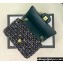 Chanel Wool Tweed Small Classic Handbag A01116 Navy Blue/Green 2023