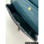 Chanel Wool Tweed Medium Classic Handbag A01112 Navy Blue/Green 2023