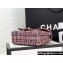 Chanel Wool Tweed Small Classic Handbag A01116 Blue/Red 2023