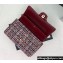 Chanel Wool Tweed Medium Classic Handbag A01112 Blue/Red 2023