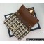 Chanel Wool Tweed Small Classic Handbag A01116 Green/Brown 2023