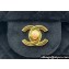 Chanel Wool Tweed Medium Classic Handbag A01112 Black 2023