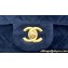 Chanel Wool Tweed Small Classic Handbag A01116 Dark Blue 2023