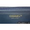 Chanel Wool Tweed Small Classic Handbag A01116 Dark Blue 2023