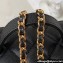 Chanel Grained Shiny Calfskin Clutch with Chain Bag AP3017 Black 2023