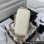 Chanel Grained Shiny Calfskin Clutch with Chain Bag AP3017 White 2023